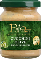 Rinatura Bio Brotaufstrich Zucchini-Olive 115 g Glas